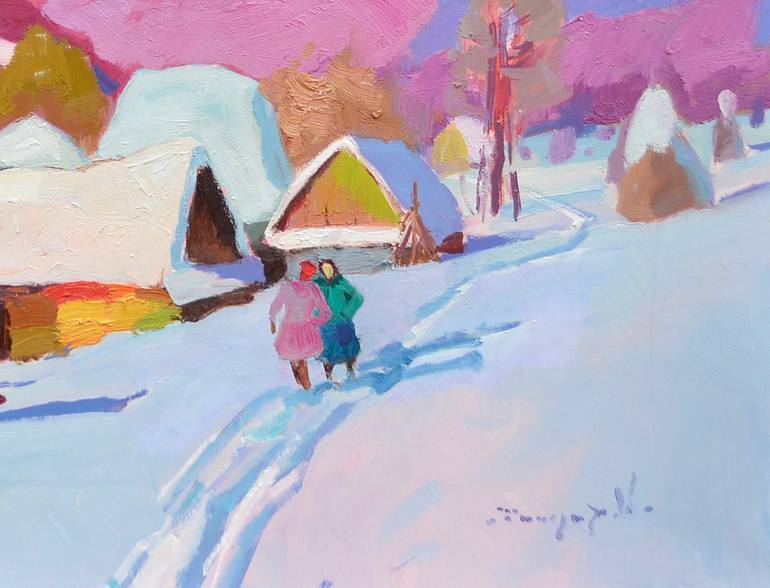 Original Abstract Expressionism Landscape Painting by Shandor Alexander