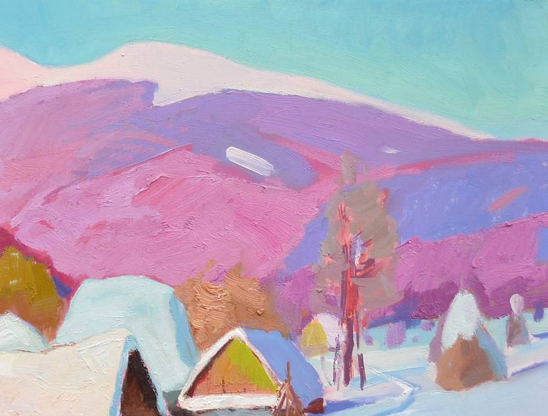 Original Abstract Expressionism Landscape Painting by Shandor Alexander