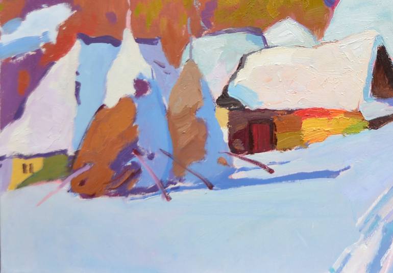 Original Abstract Expressionism Landscape Painting by Shandor Alexander