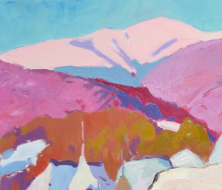 Original Abstract Expressionism Landscape Painting by Shandor Alexander