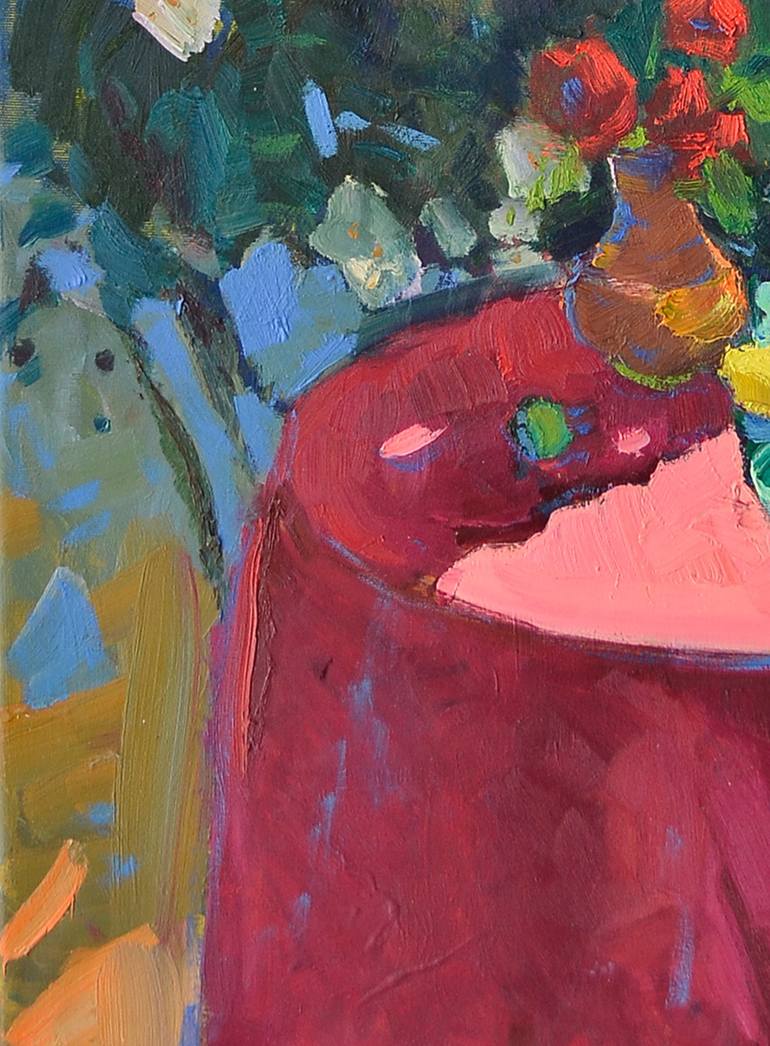 Original Abstract Expressionism Floral Painting by Shandor Alexander