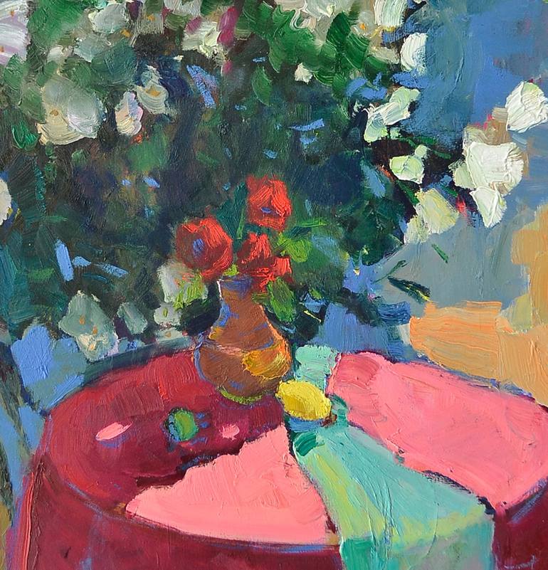 Original Abstract Expressionism Floral Painting by Shandor Alexander