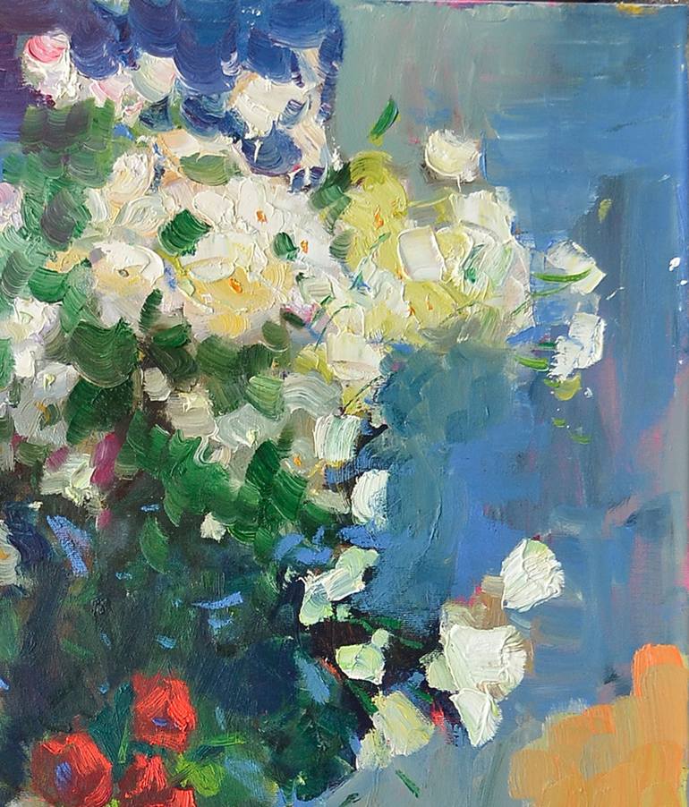 Original Abstract Expressionism Floral Painting by Shandor Alexander