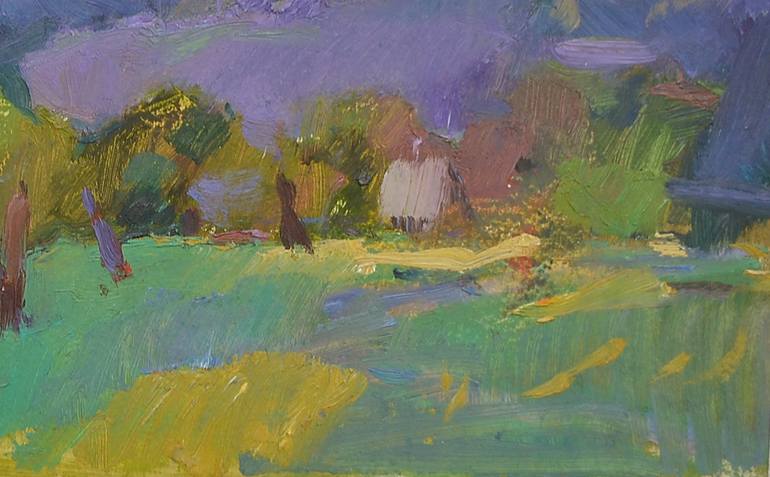 Original Abstract Expressionism Landscape Painting by Shandor Alexander