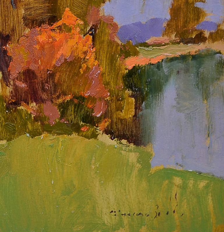 Original Abstract Expressionism Landscape Painting by Shandor Alexander