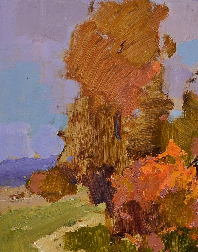 Original Abstract Expressionism Landscape Painting by Shandor Alexander
