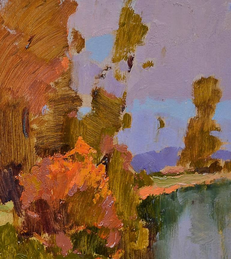 Original Abstract Expressionism Landscape Painting by Shandor Alexander