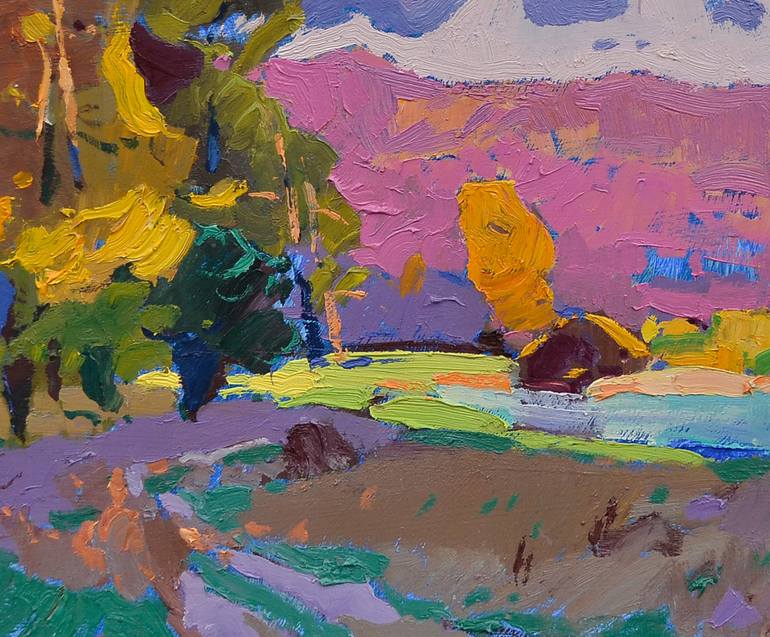 Original Abstract Expressionism Landscape Painting by Shandor Alexander