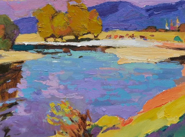 Original Abstract Expressionism Landscape Painting by Shandor Alexander