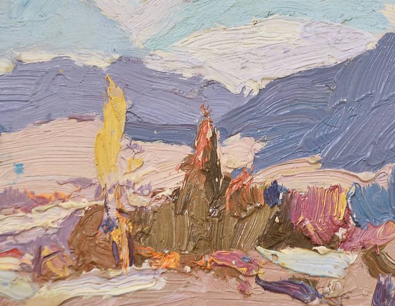 Original Abstract Expressionism Landscape Painting by Shandor Alexander