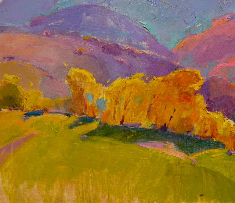 Original Abstract Expressionism Landscape Painting by Shandor Alexander