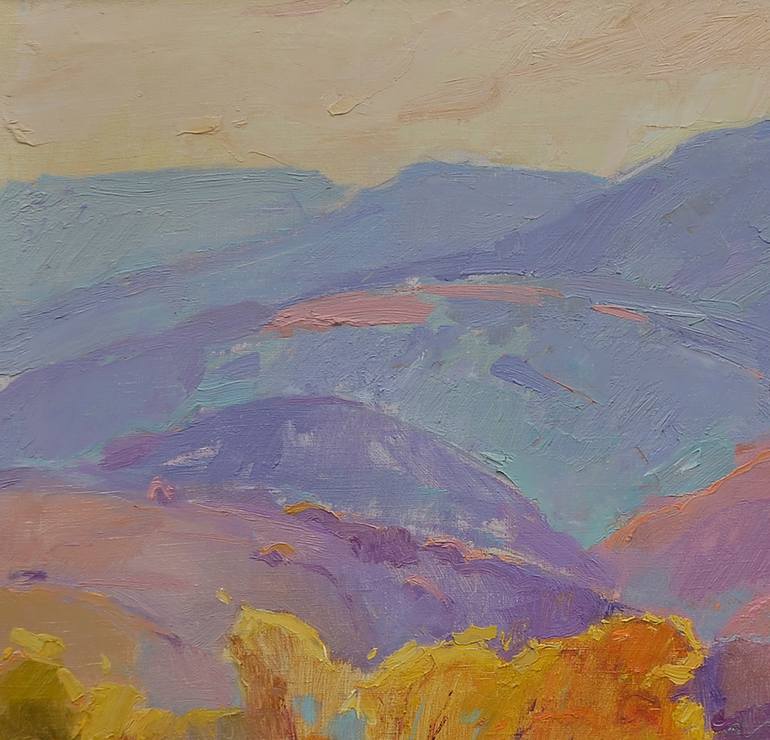 Original Abstract Expressionism Landscape Painting by Shandor Alexander