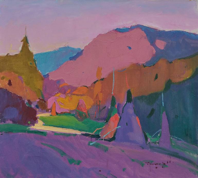 Print of Abstract Expressionism Landscape Paintings by Shandor Alexander