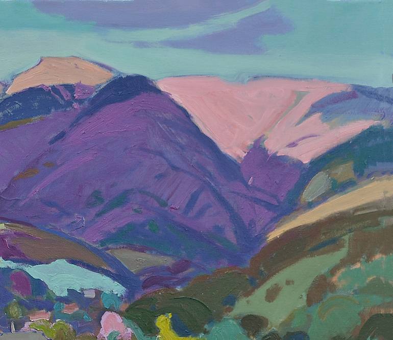 Original Abstract Expressionism Landscape Painting by Shandor Alexander