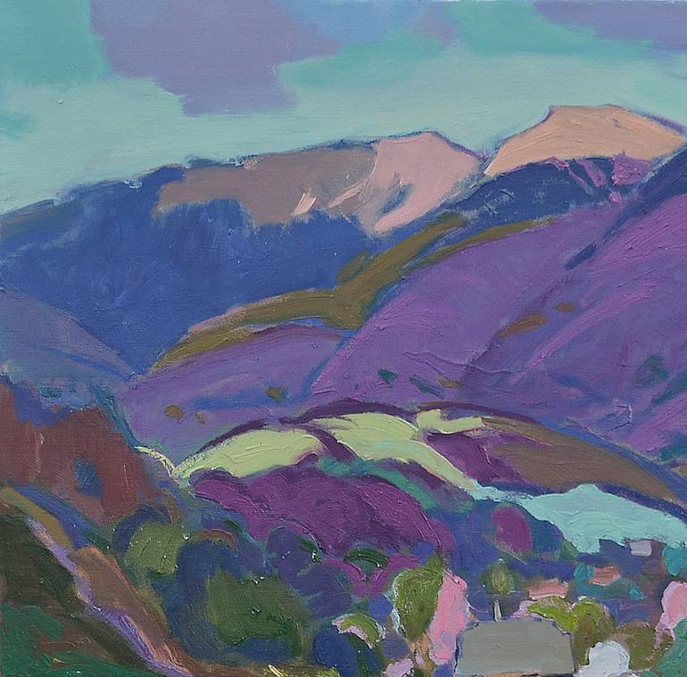 Original Abstract Expressionism Landscape Painting by Shandor Alexander