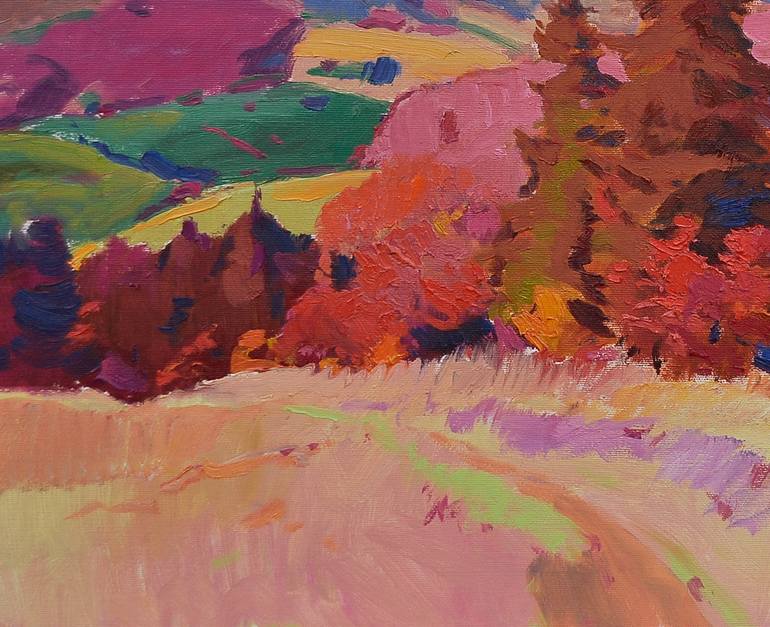 Original Art Deco Landscape Painting by Shandor Alexander