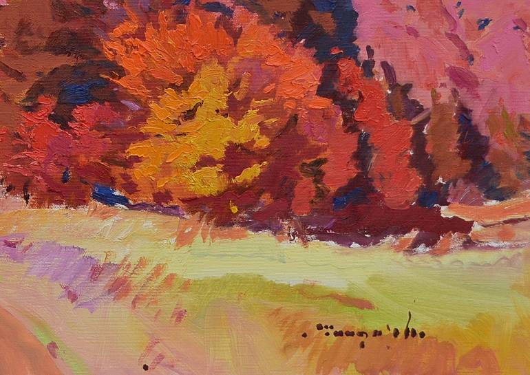 Original Art Deco Landscape Painting by Shandor Alexander