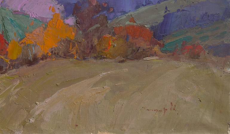 Original Abstract Expressionism Landscape Painting by Shandor Alexander