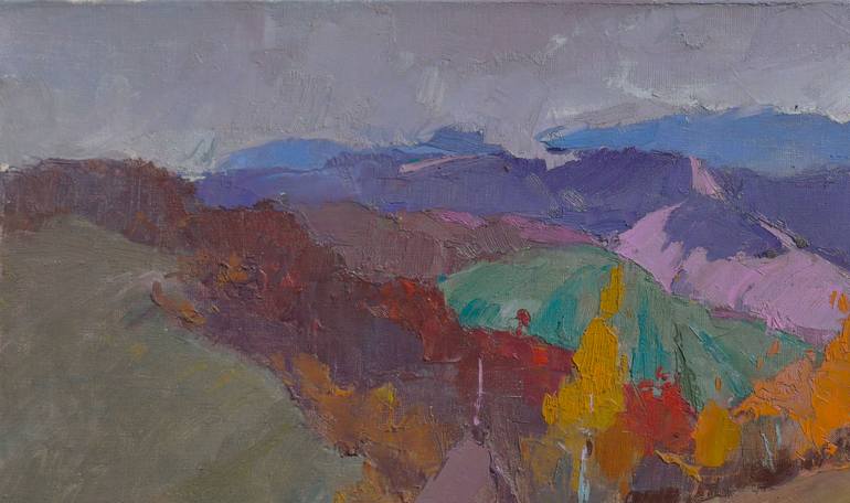 Original Abstract Expressionism Landscape Painting by Shandor Alexander