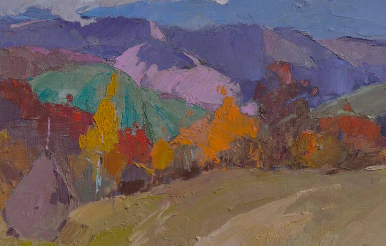 Original Abstract Expressionism Landscape Painting by Shandor Alexander