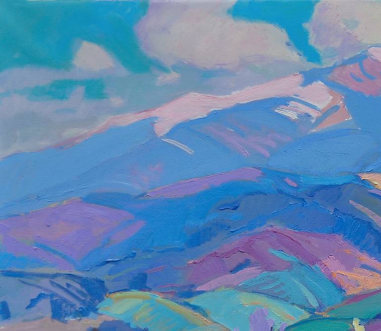 Original Art Deco Landscape Painting by Shandor Alexander