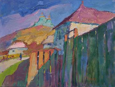 Original Art Deco Architecture Paintings by Shandor Alexander