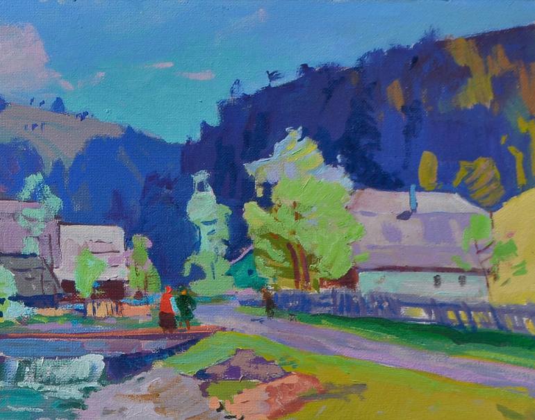 Original Abstract Landscape Painting by Shandor Alexander