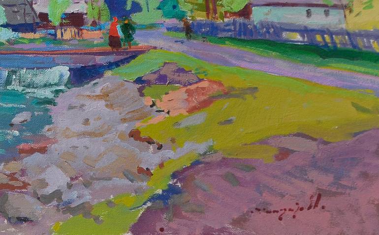 Original Abstract Landscape Painting by Shandor Alexander