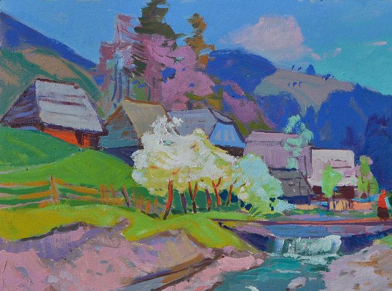 Original Abstract Landscape Painting by Shandor Alexander