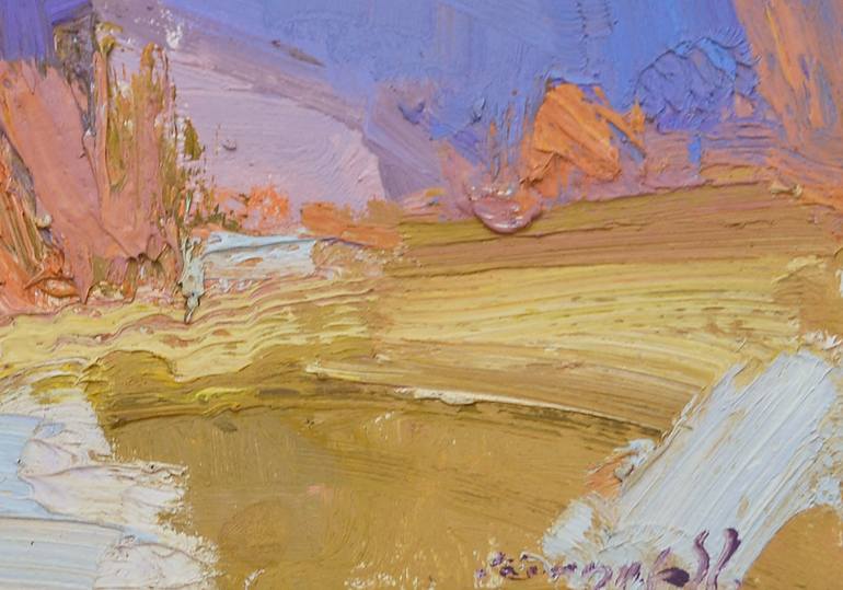 Original Abstract Expressionism Landscape Painting by Shandor Alexander