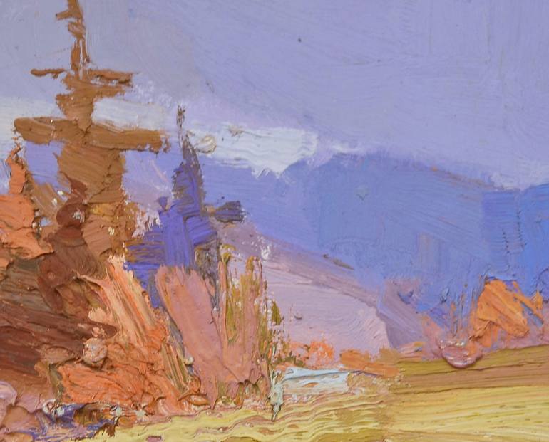 Original Abstract Expressionism Landscape Painting by Shandor Alexander