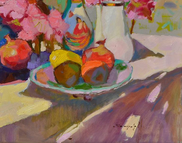 Original Abstract Expressionism Still Life Painting by Shandor Alexander