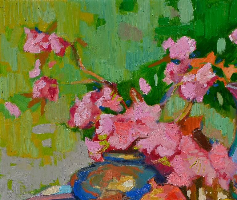 Original Abstract Expressionism Still Life Painting by Shandor Alexander