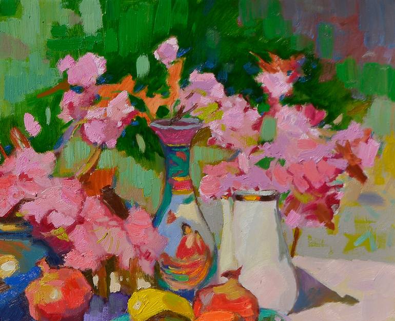 Original Abstract Expressionism Still Life Painting by Shandor Alexander