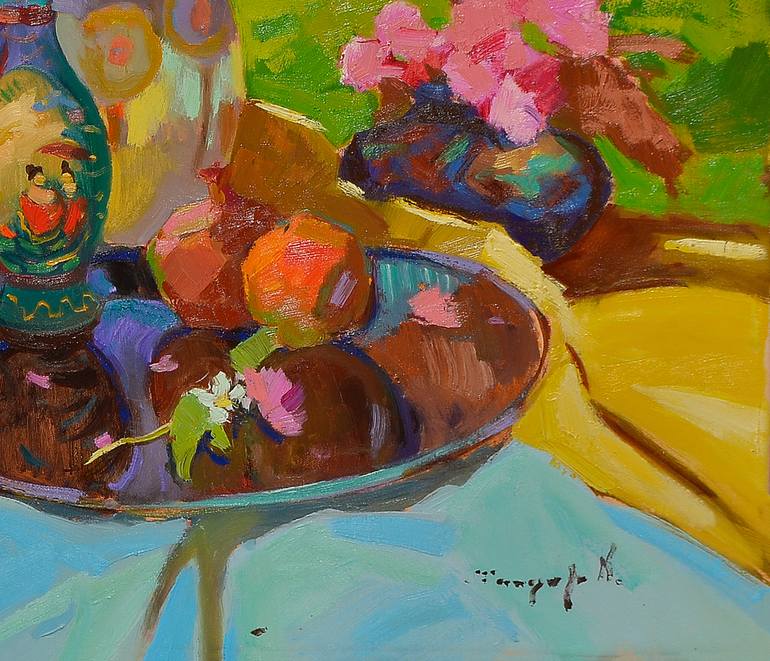 Original Abstract Expressionism Still Life Painting by Shandor Alexander