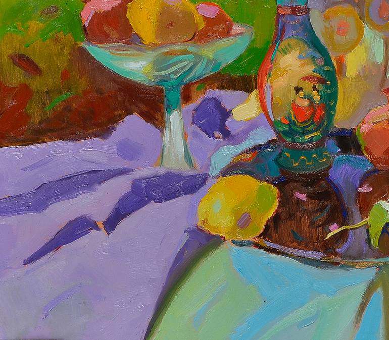 Original Abstract Expressionism Still Life Painting by Shandor Alexander
