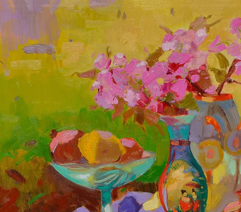 Original Abstract Expressionism Still Life Painting by Shandor Alexander