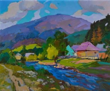 Original Abstract Expressionism Landscape Paintings by Shandor Alexander