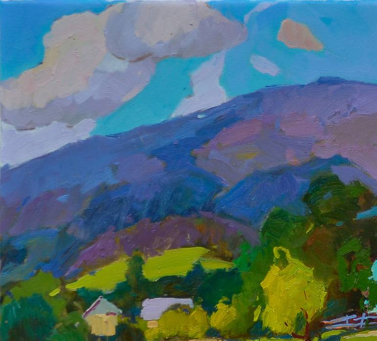 Original Abstract Expressionism Landscape Painting by Shandor Alexander