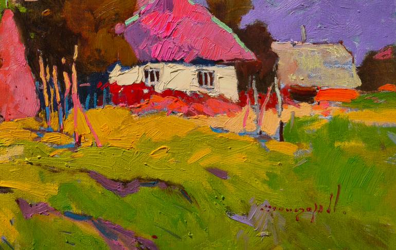 Original Abstract Expressionism Landscape Painting by Shandor Alexander