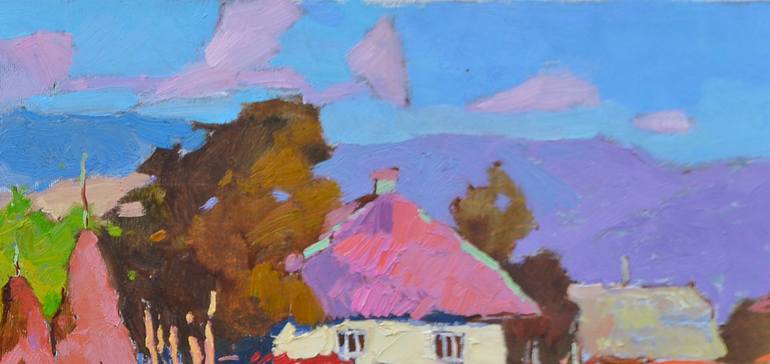 Original Abstract Expressionism Landscape Painting by Shandor Alexander