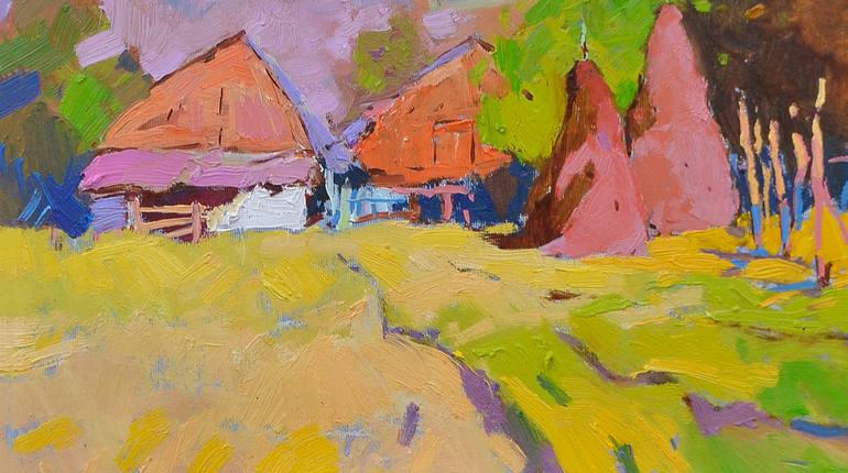 Original Abstract Expressionism Landscape Painting by Shandor Alexander