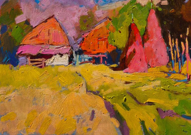 Original Abstract Expressionism Landscape Painting by Shandor Alexander