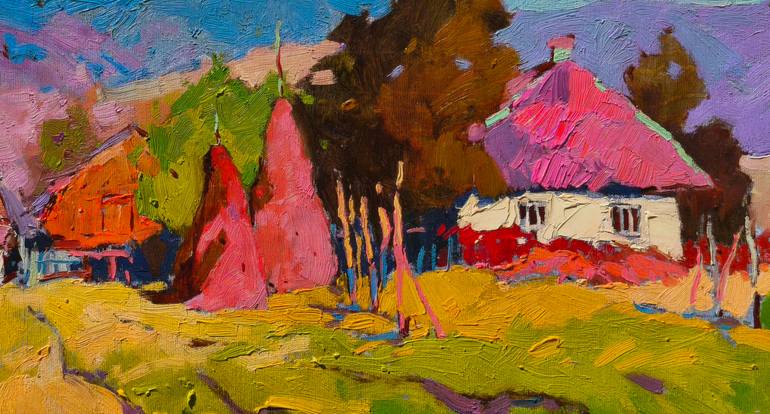 Original Abstract Expressionism Landscape Painting by Shandor Alexander