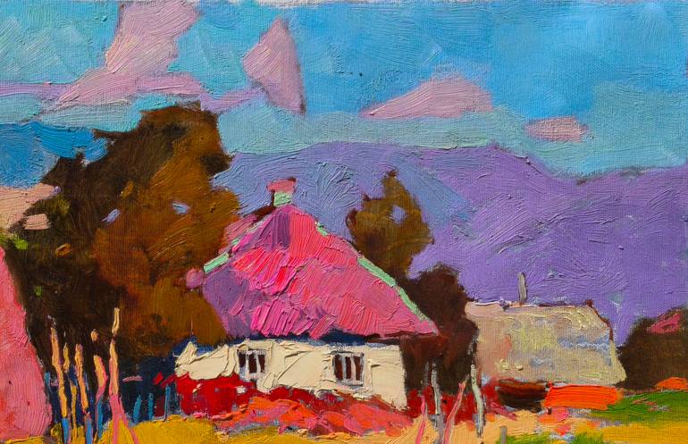 Original Abstract Expressionism Landscape Painting by Shandor Alexander