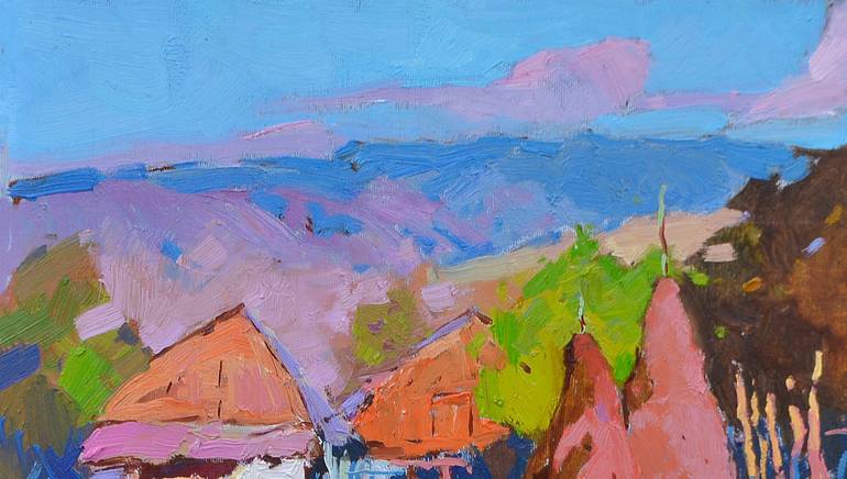 Original Abstract Expressionism Landscape Painting by Shandor Alexander