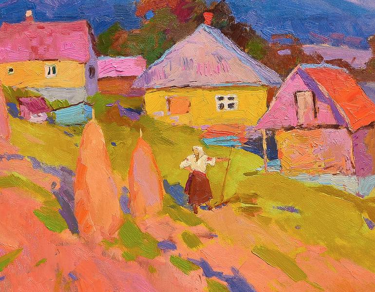 Original Abstract Expressionism Landscape Painting by Shandor Alexander