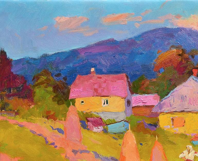 Original Abstract Expressionism Landscape Painting by Shandor Alexander