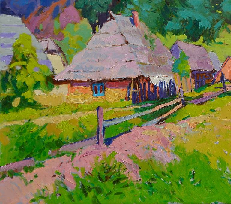 Original Abstract Expressionism Garden Painting by Shandor Alexander