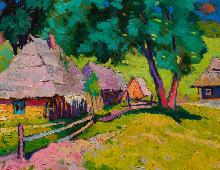 Original Abstract Expressionism Garden Painting by Shandor Alexander